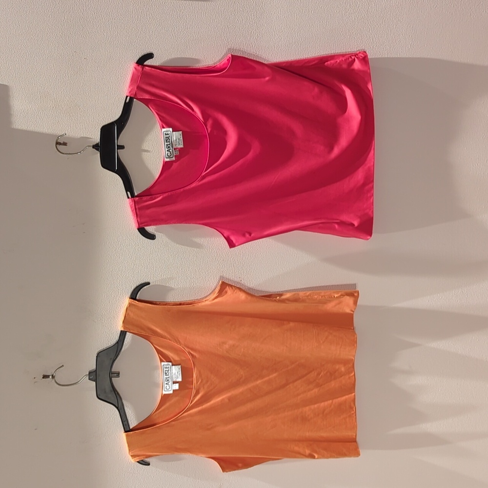 Two vintage dressy Carlisle tank tops. XL
